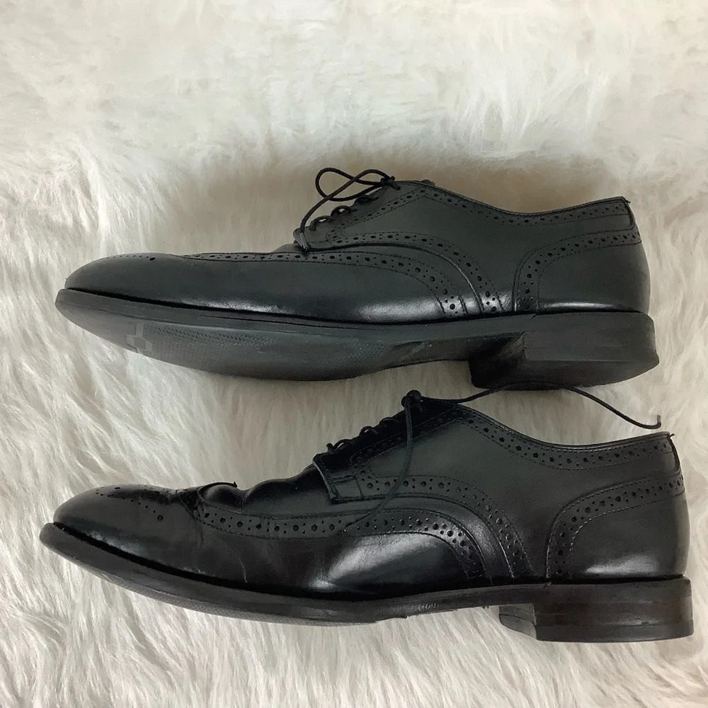 Allen Edmonds Lombard Black Leather Brogue Oxford Shoes 11